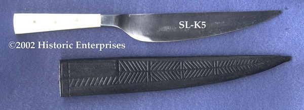 Knife, Scale Tang, Bone Grip - Click Image to Close