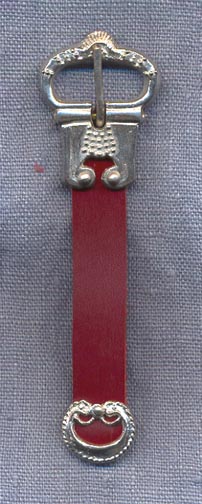 Buckle and Chape Set, Pewter, 15th C., 1/2"