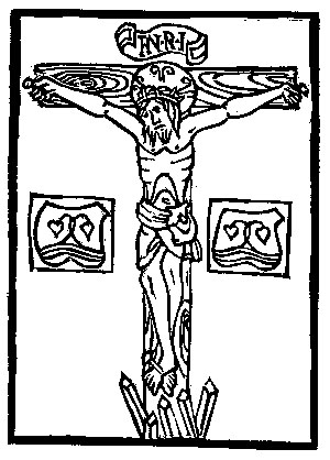 Woodblock Print, Crucified Christ