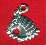 Charm, Pewter, Warhorse - Click Image to Close