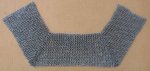 Collar, mail, alternating wedge-riveted/solid, 6.5mm diam rings (image for) Collar, mail, alternating wedge-riveted/solid, 6.5mm diam rings