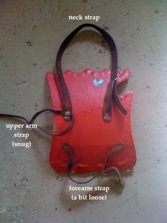 (image for) Strap kit for jousting shield, modern buckles