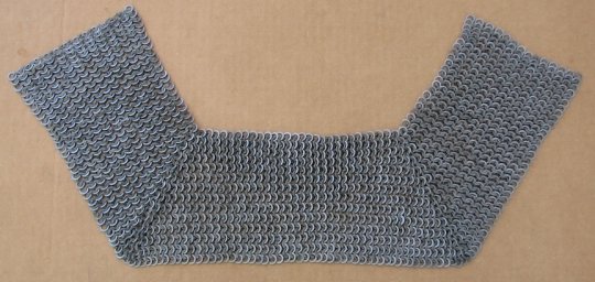 (image for) Collar, mail, alternating wedge-riveted/solid, 6.5mm diam rings