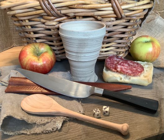 (image for) Dining set- Pottery, horn & wood