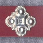 (image for) Mount, Pewter, Quatrefoil 'Diamond', pkg of 3