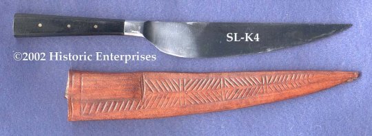 (image for) Knife, Scale Tang, Black Horn Grip