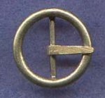 (image for) Buckle, Bronze, Round, 5/8", pkg of 2