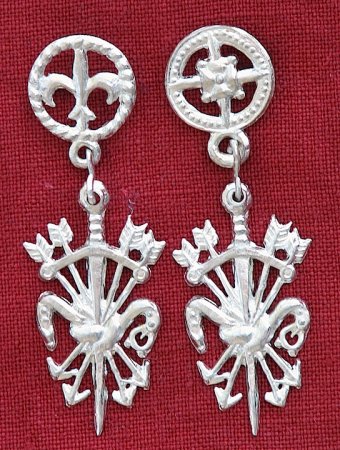 (image for) Pin, Pewter, Battle Archers w/choice of hanger