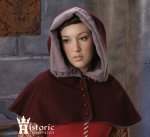 (image for) Hood, Buttoned Style, 14th-15th Century (MADE TO ORDER)