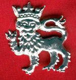 Pin, Pewter, Crowned lion - Click Image to Close