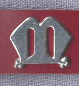 (image for) Mount, Pewter, ''M'', pkg of 3 - Click Image to Close